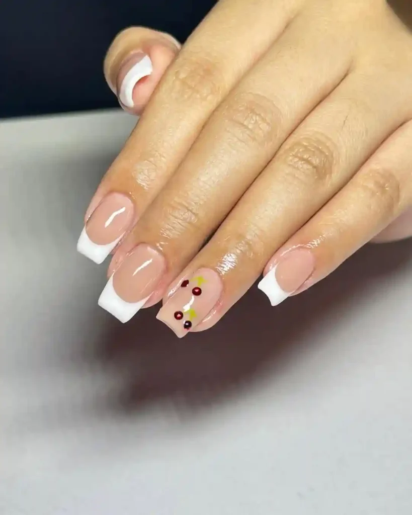 Classic French Tips With a Cute Twist