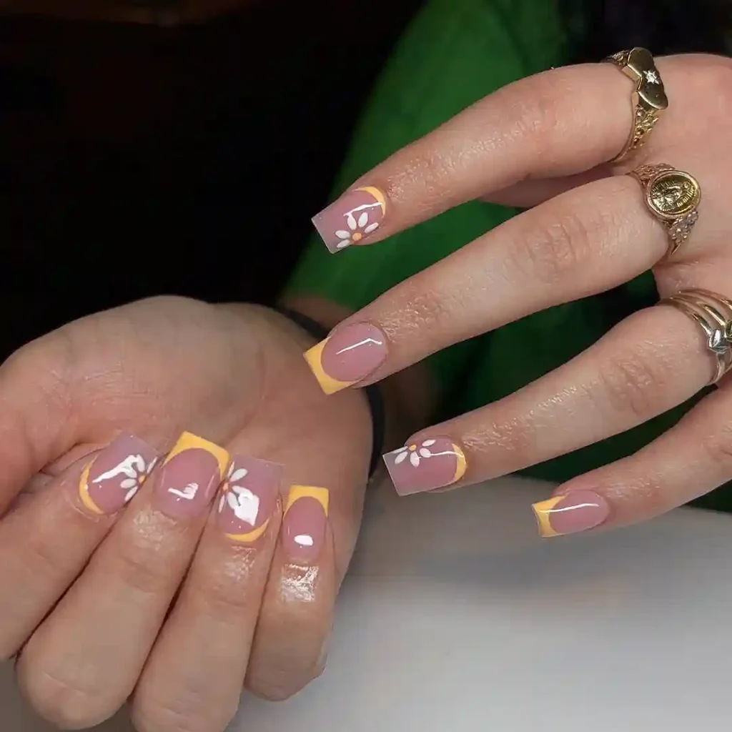 Colorful Swirl French Tips