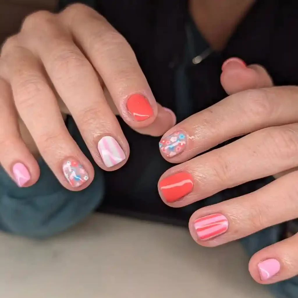 Coral Fun With Stripes & Florals