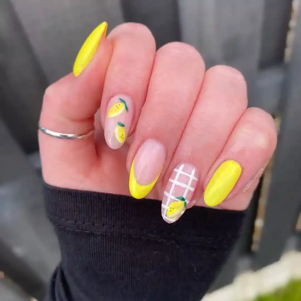 Honeycomb and Bee Nail Art