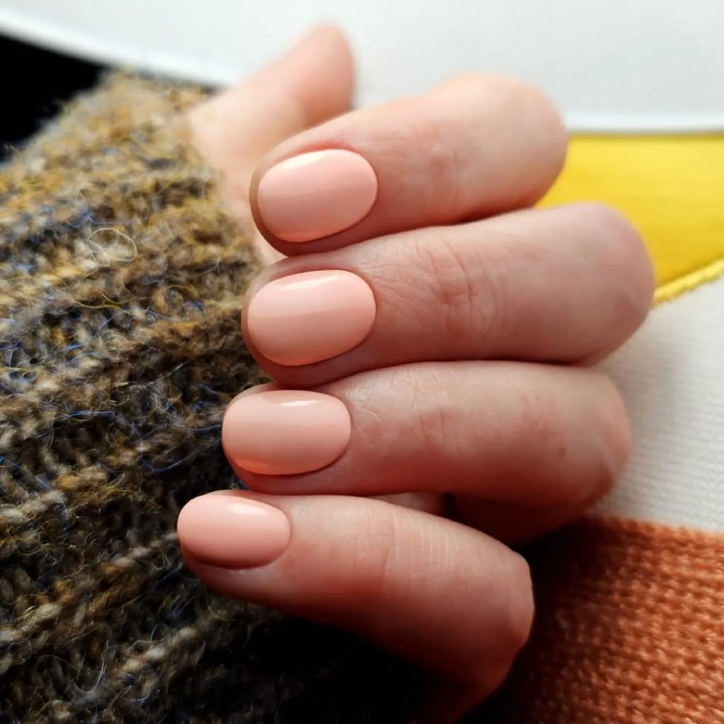 Peach and Coral Double French Tips