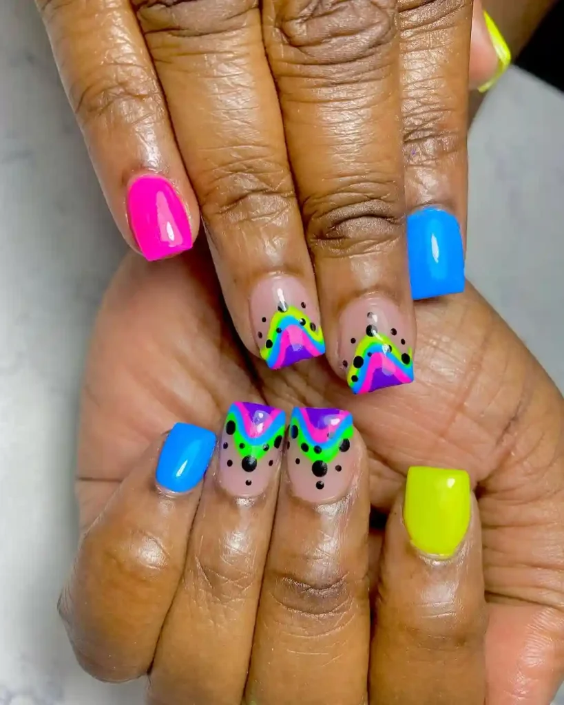 Rainbow Confetti Tips