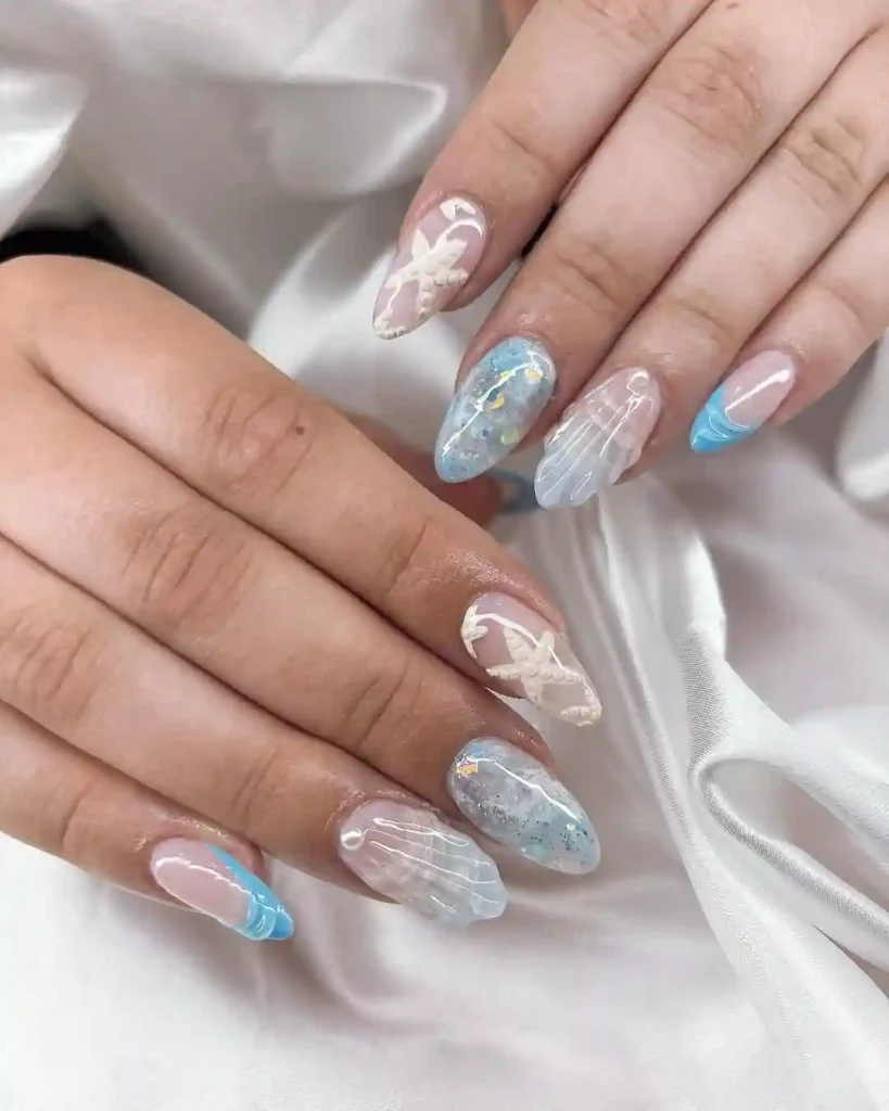 3D Starfish and Seashell Nails for a True Beach Fantasy