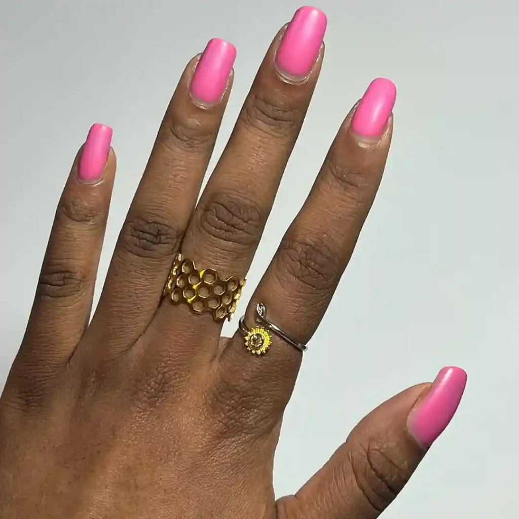 Barbiecore Pink Nails with a Smooth Finish