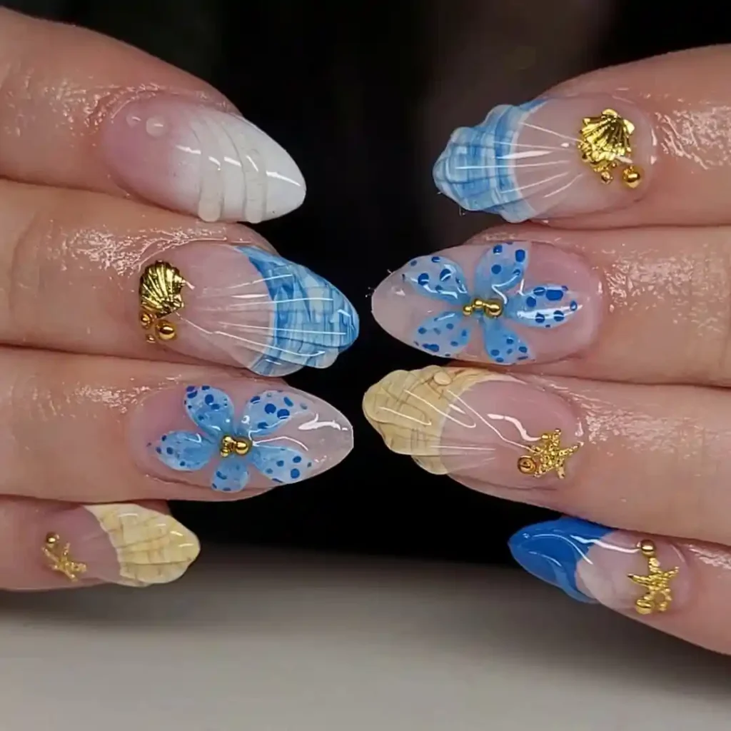 Bubble Shell Texture Nails for Mermaid Queens