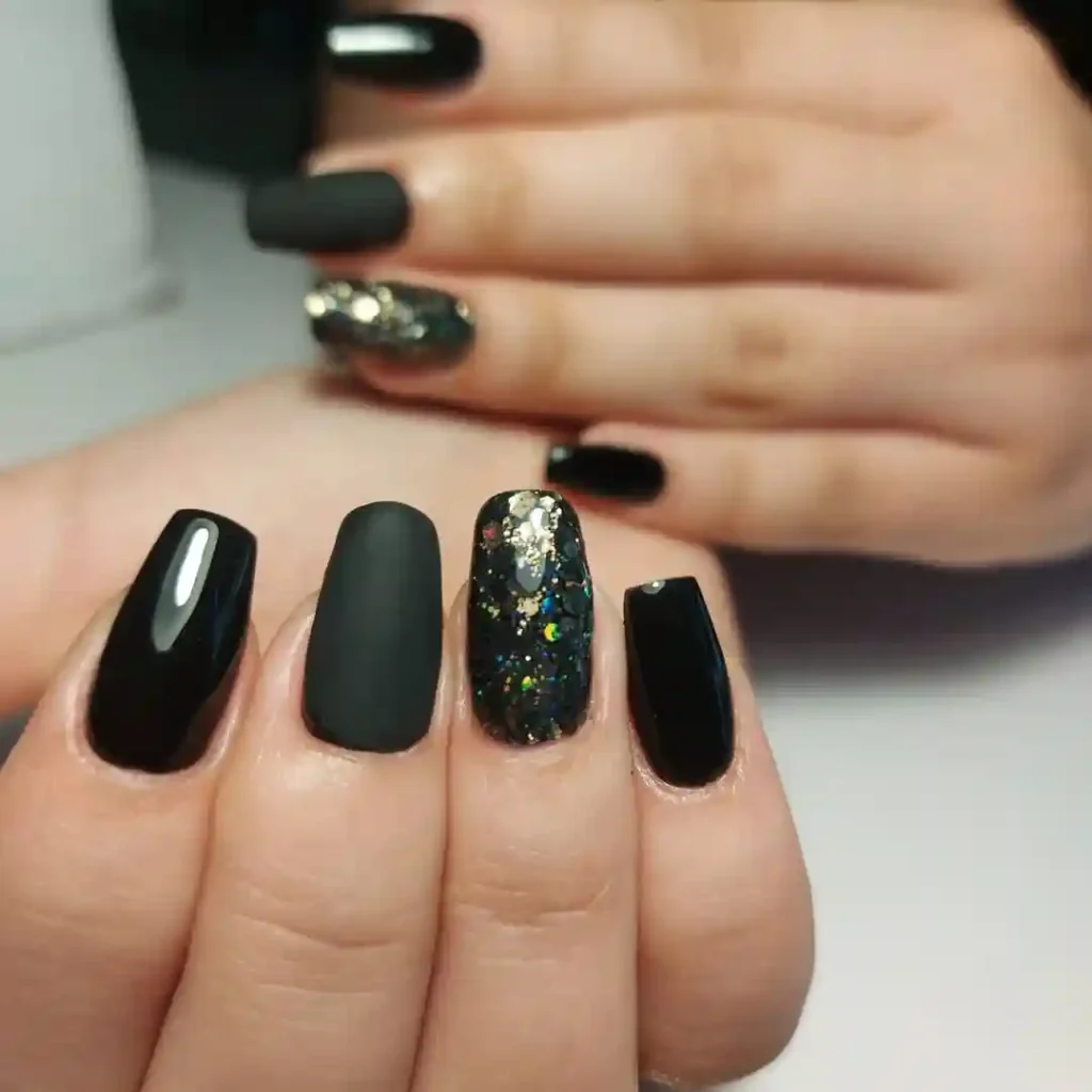 Matte and Glossy Black Combo with Foil Accent