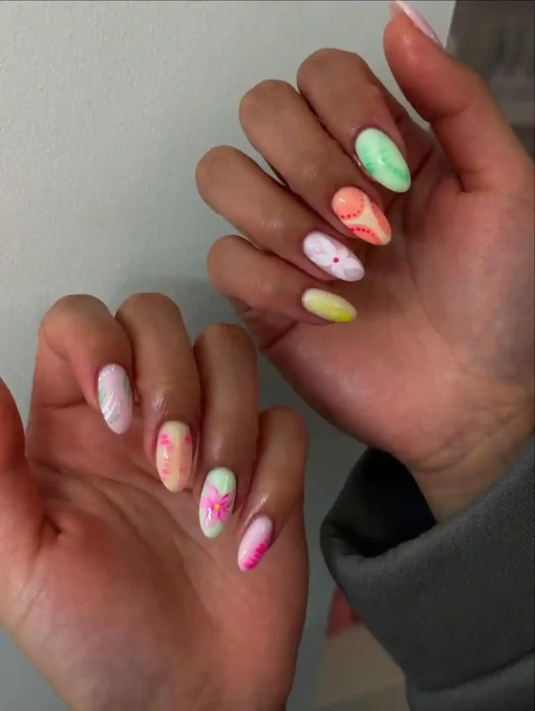 Neon Aura Florals and Airbrushed Art