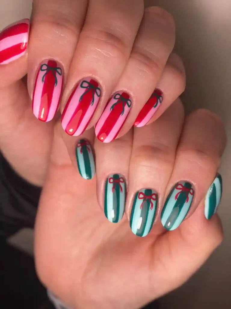 Wrapped Gift Nails