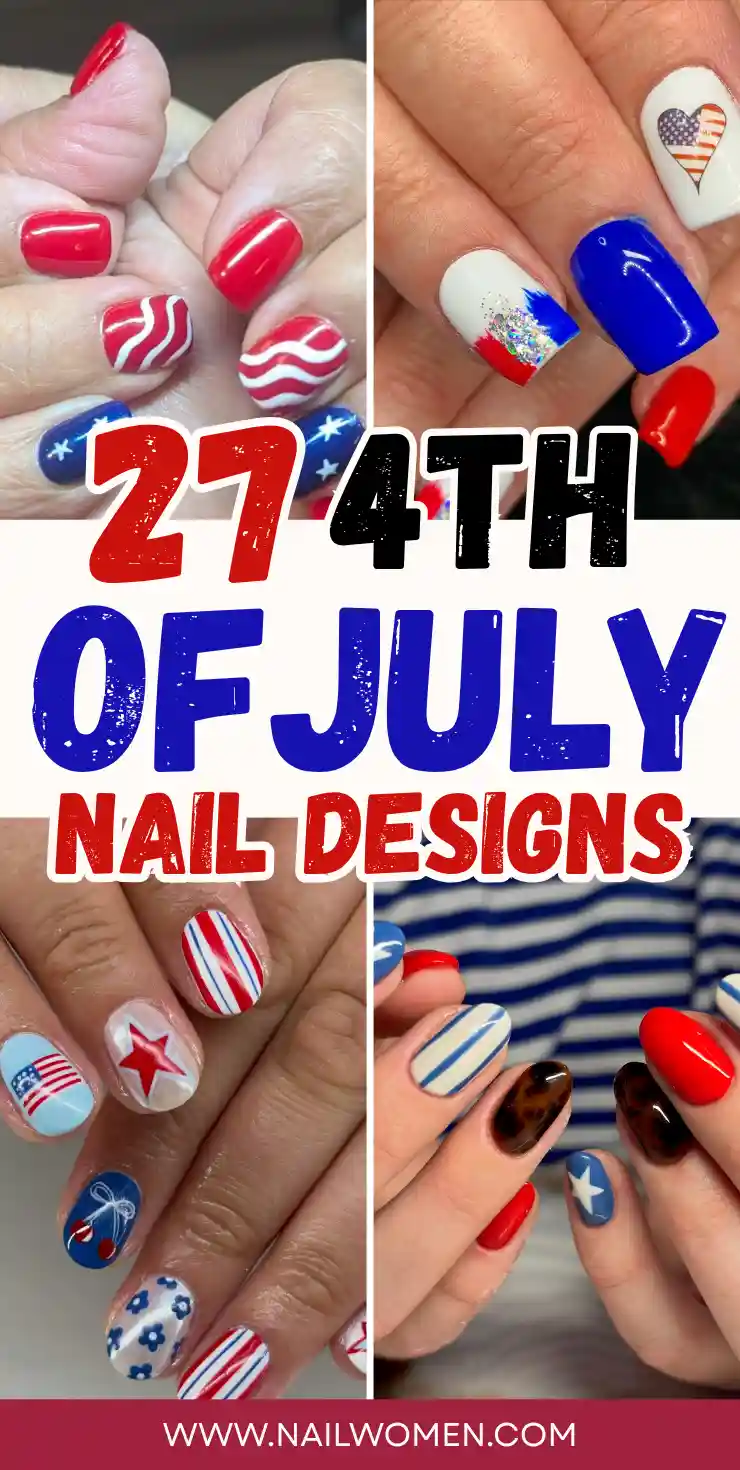 27 4th of July Nail Designs for Patriotic Style