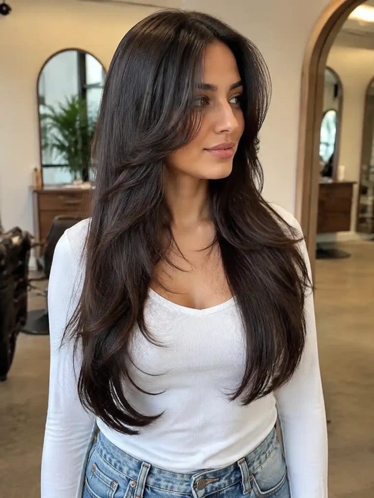 Butterfly Cut With Side Bangs